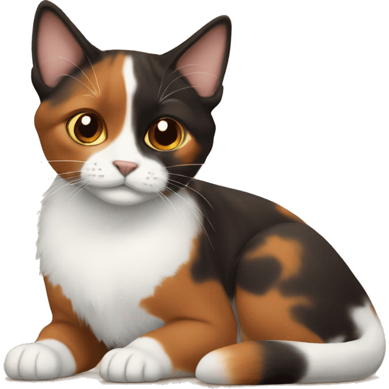 Brown and orange calico emoji