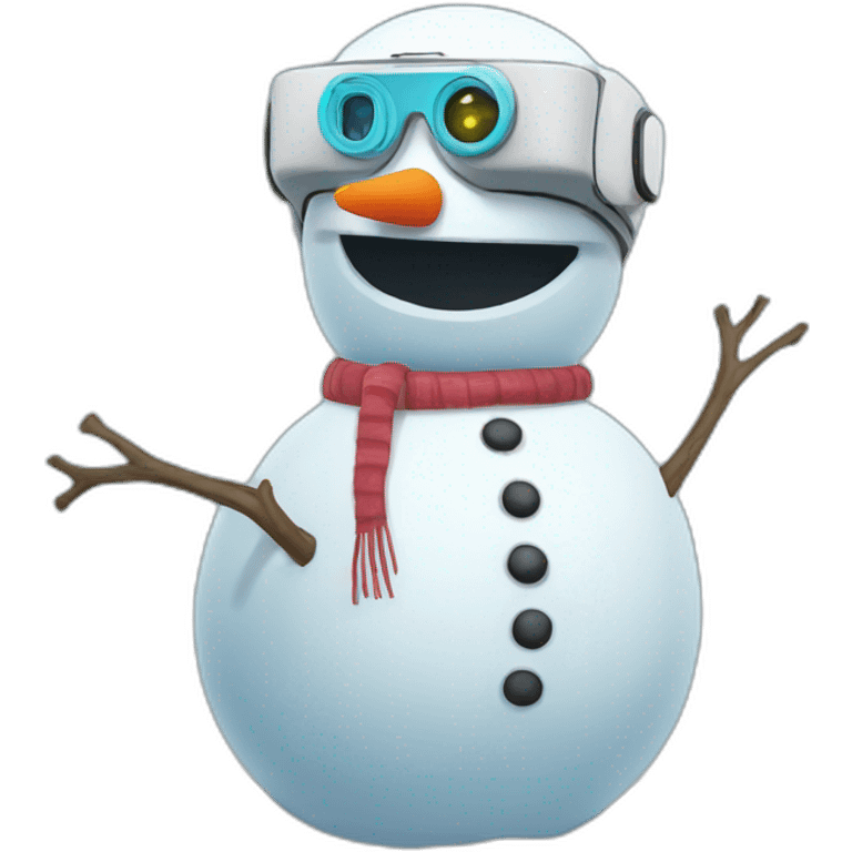 snowman in vr headset emoji