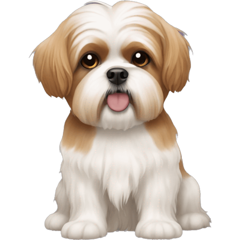 One shih tzu one cavapoo emoji