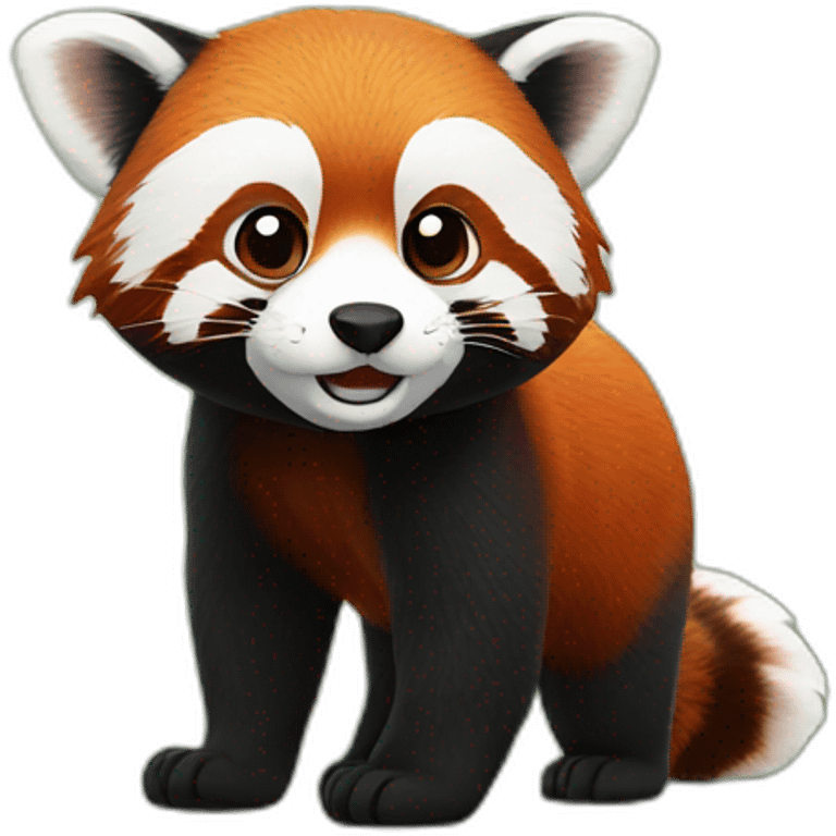 Red panda standing emoji