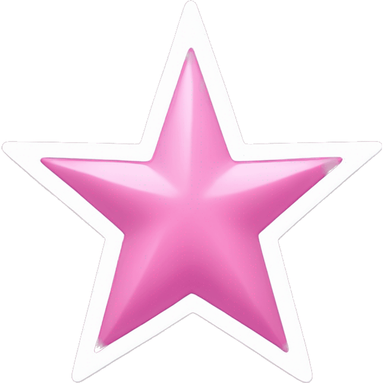 pink star with white on the edge  emoji