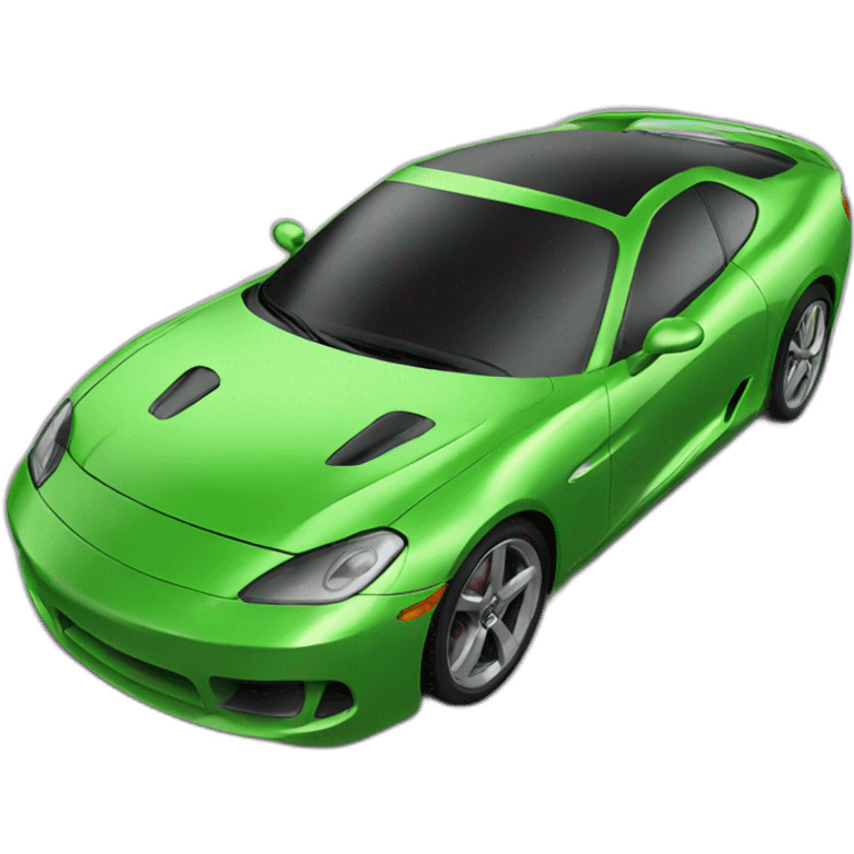 cool car green 3d emoji