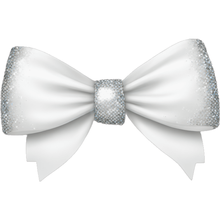 White bow with sequins emoji