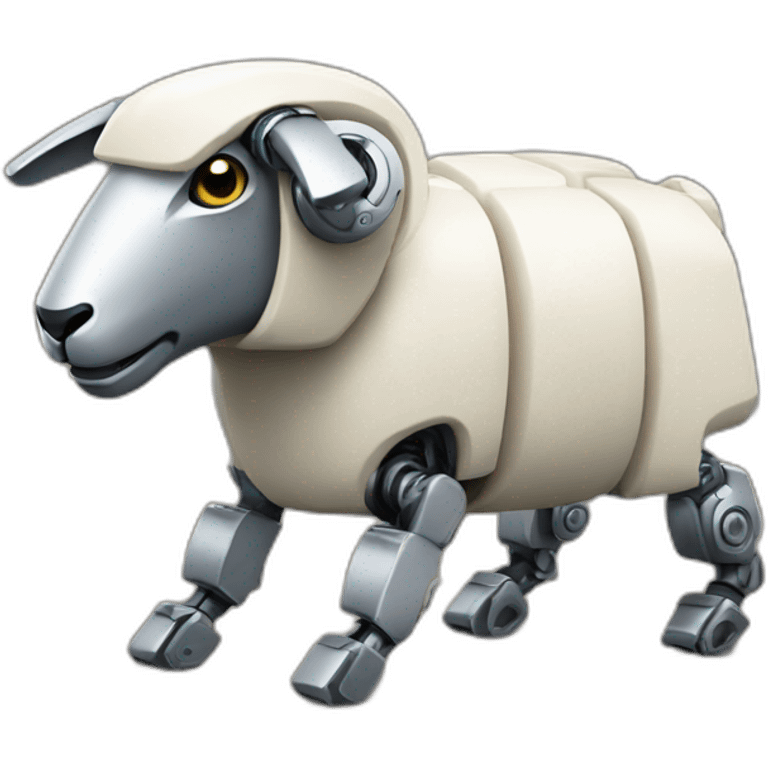 robot sheep riveted emoji