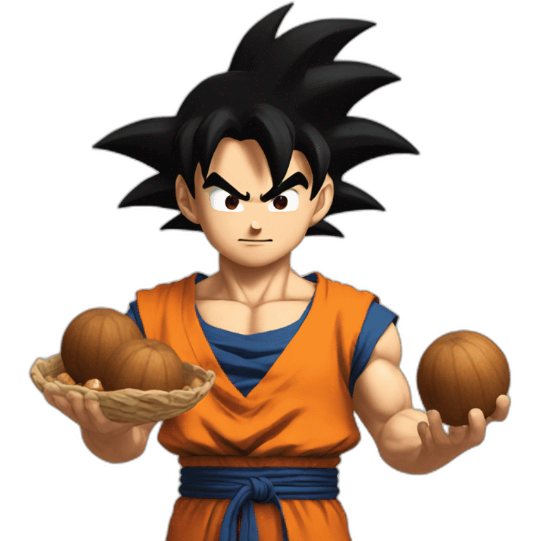 goku holding nuts emoji