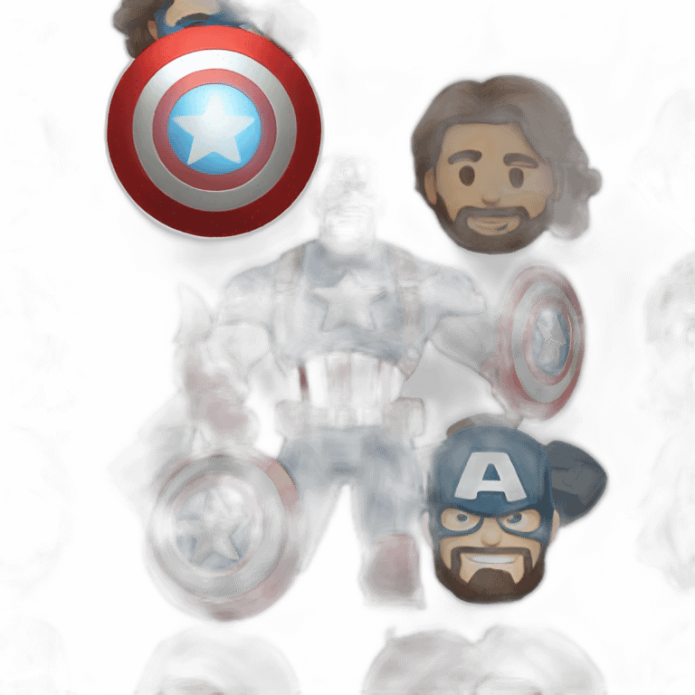 Bearded Captain america laught emoji