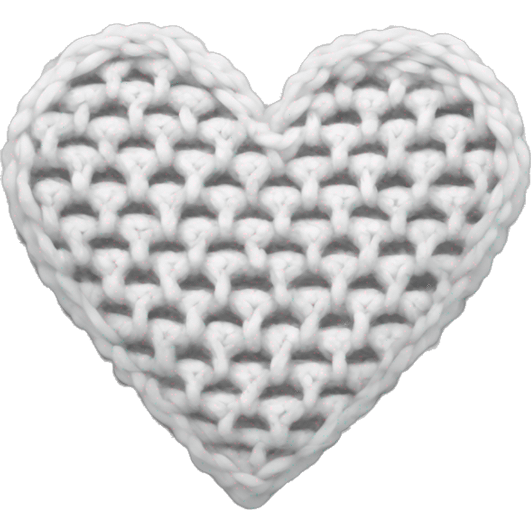 White knitted heart emoji