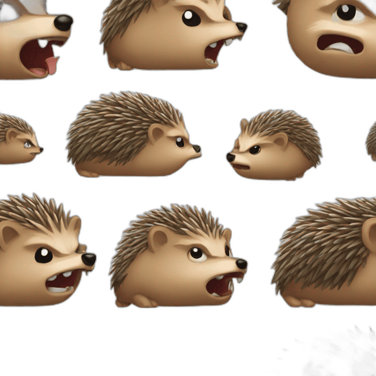 angry hedgehog emoji