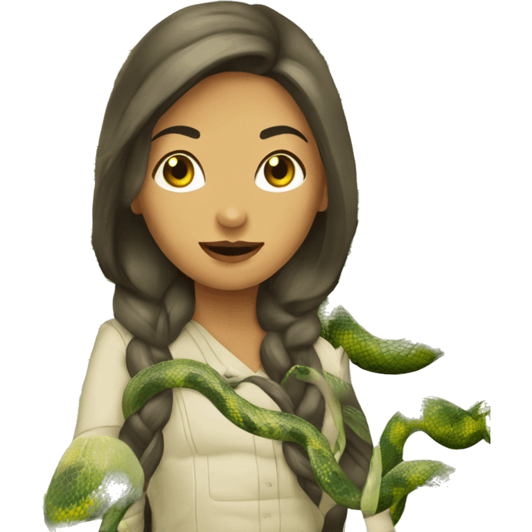 Serpiente mujer , canchero, moda emoji