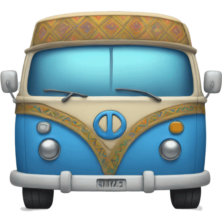 Blue Hippie van emoji