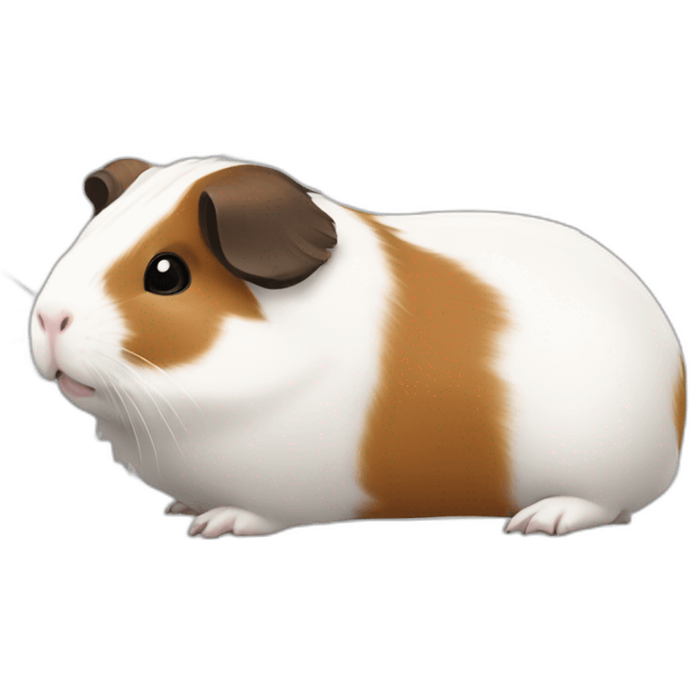 guinea pig white, brown, black emoji