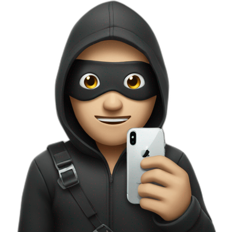 thief holding iphone emoji