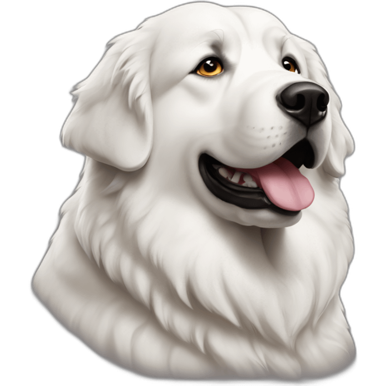 Great Pyrenees dog with large jowls emoji