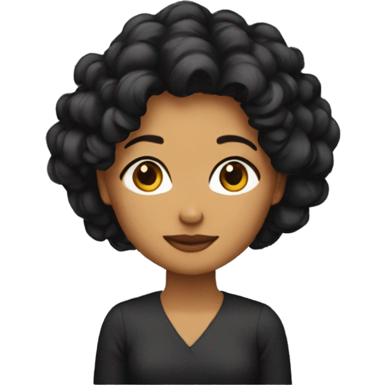 Mujer con pelo negro corto  emoji