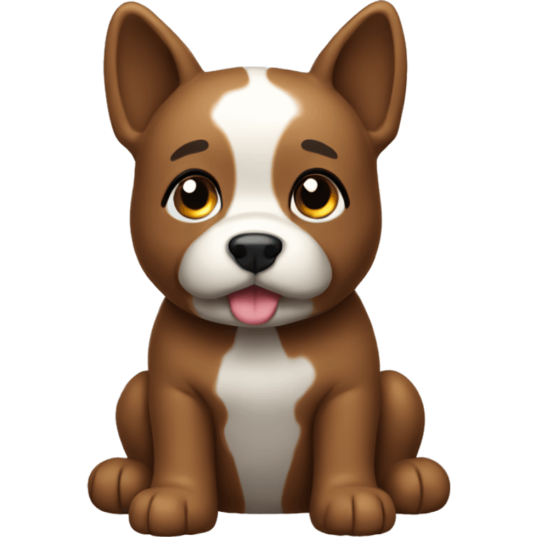 Puddle toy dog brown emoji