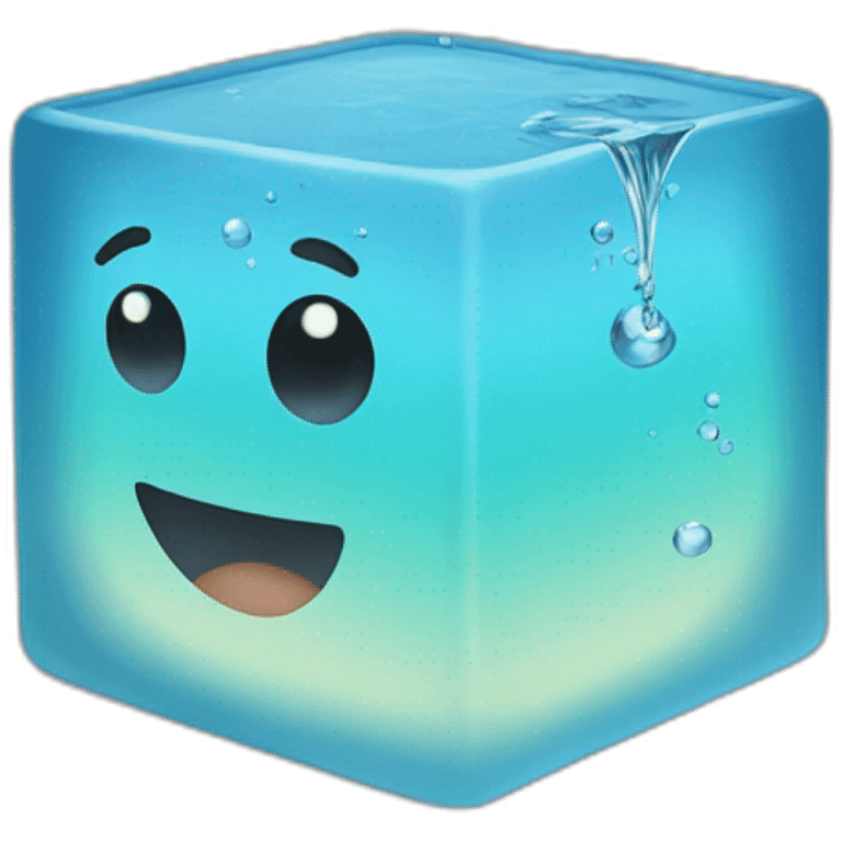 cube with water emoji