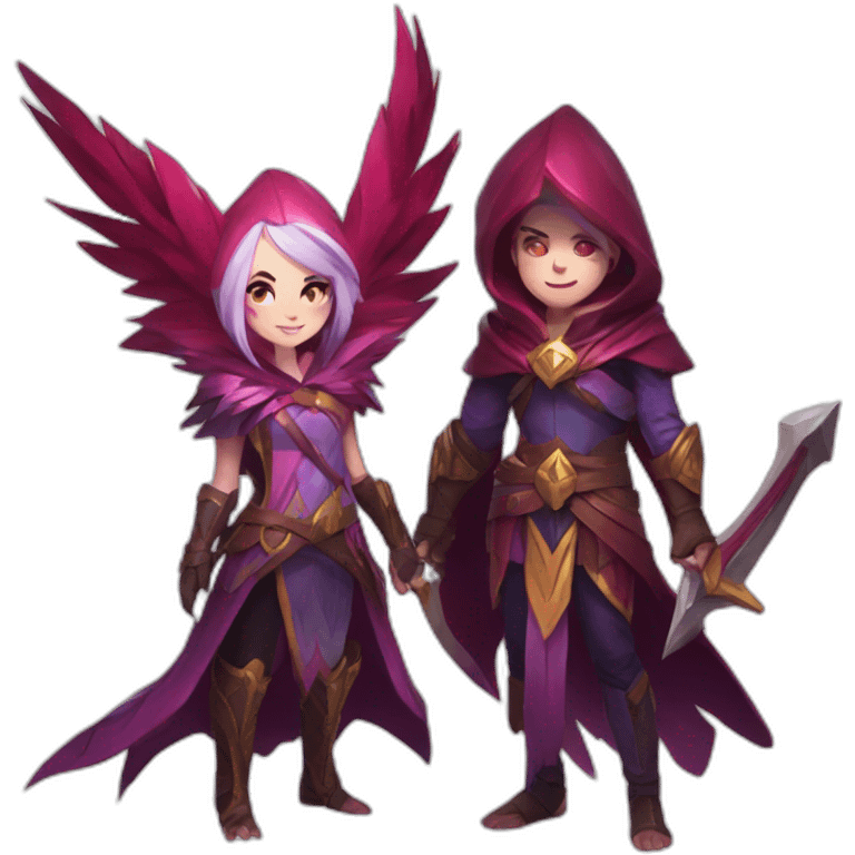 Xayah and rakan League of legends emoji