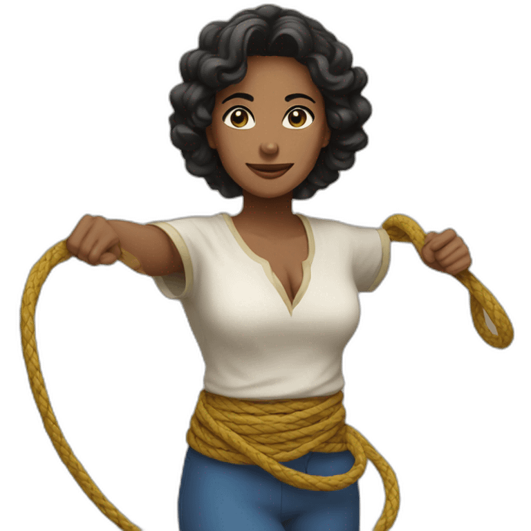 woman lasso emoji