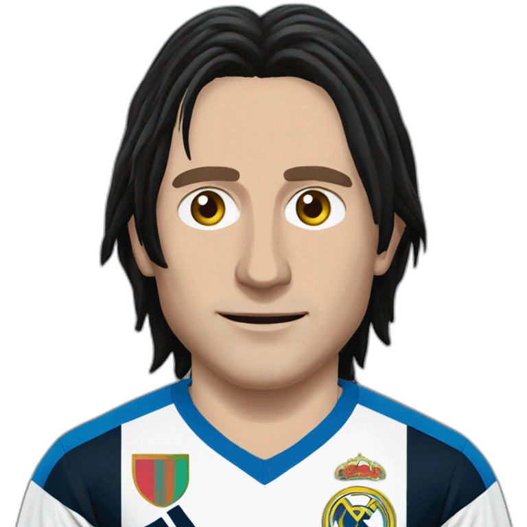 Luka Modric with black hair emoji