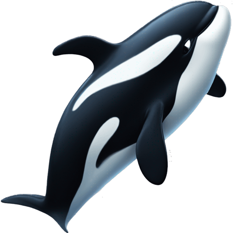 Orca whale waving emoji