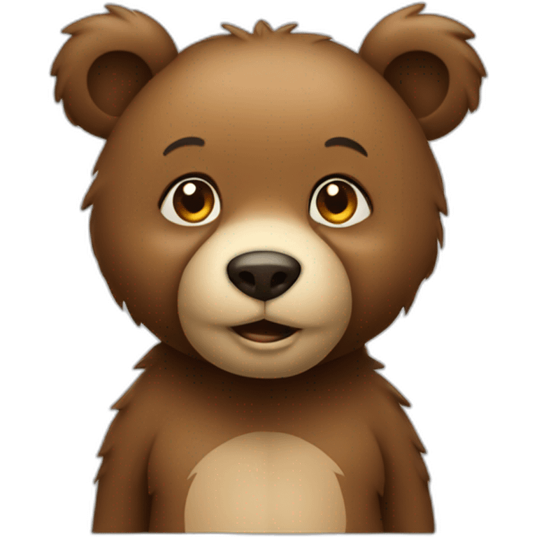 Young Bear standing emoji