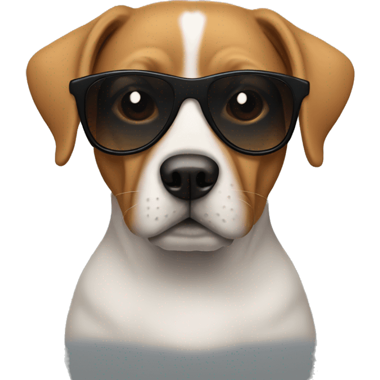 A dog wearing shades emoji