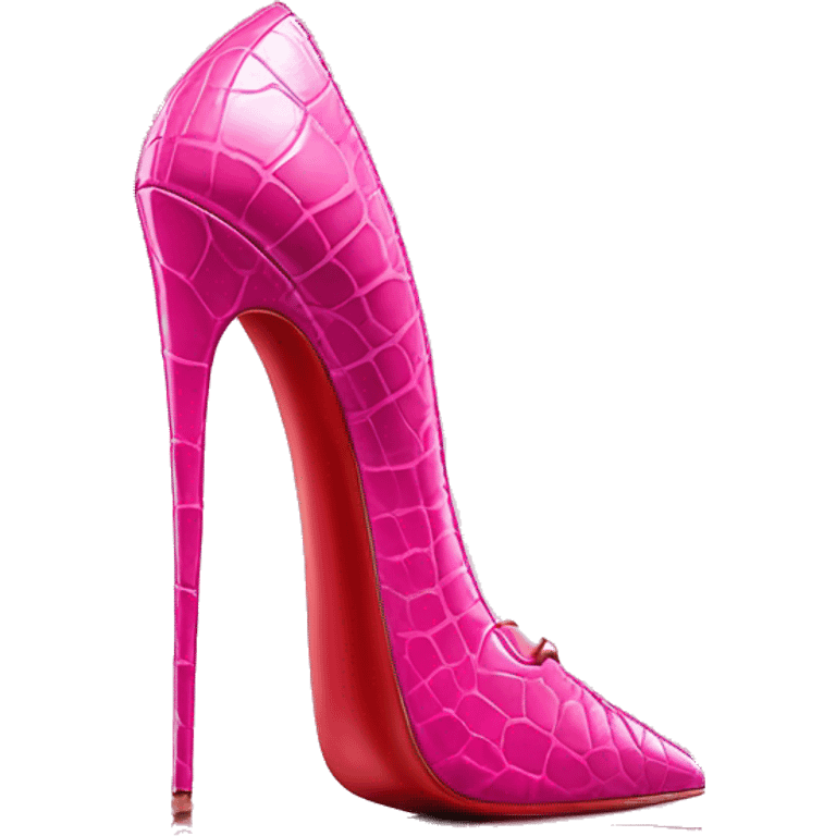 louboutin pink so kate crocodile stiletto emoji