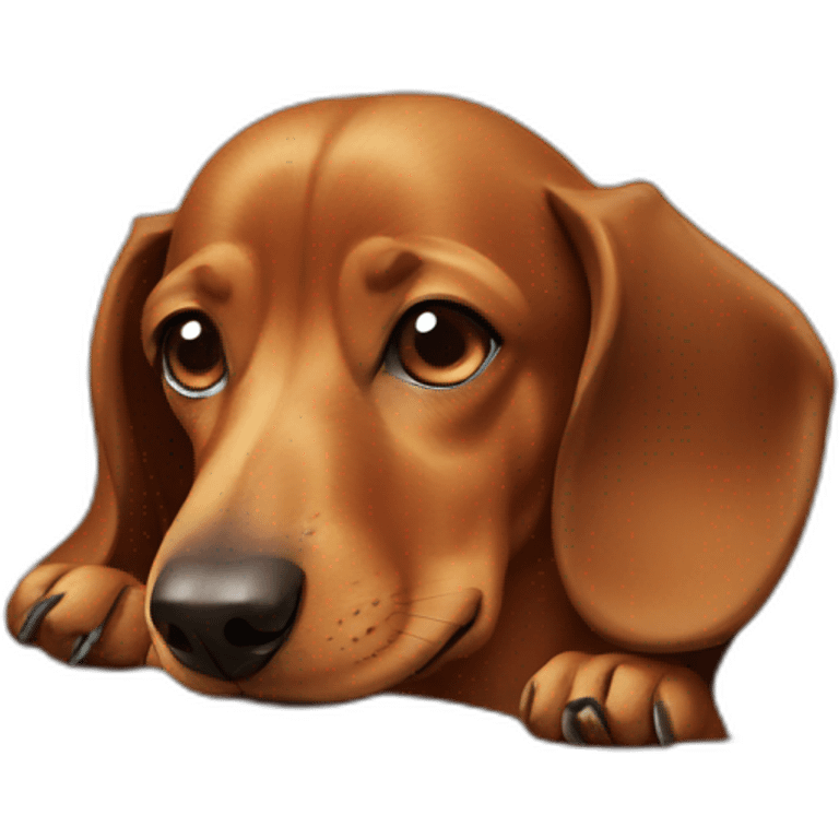 Dachshund dormindo emoji