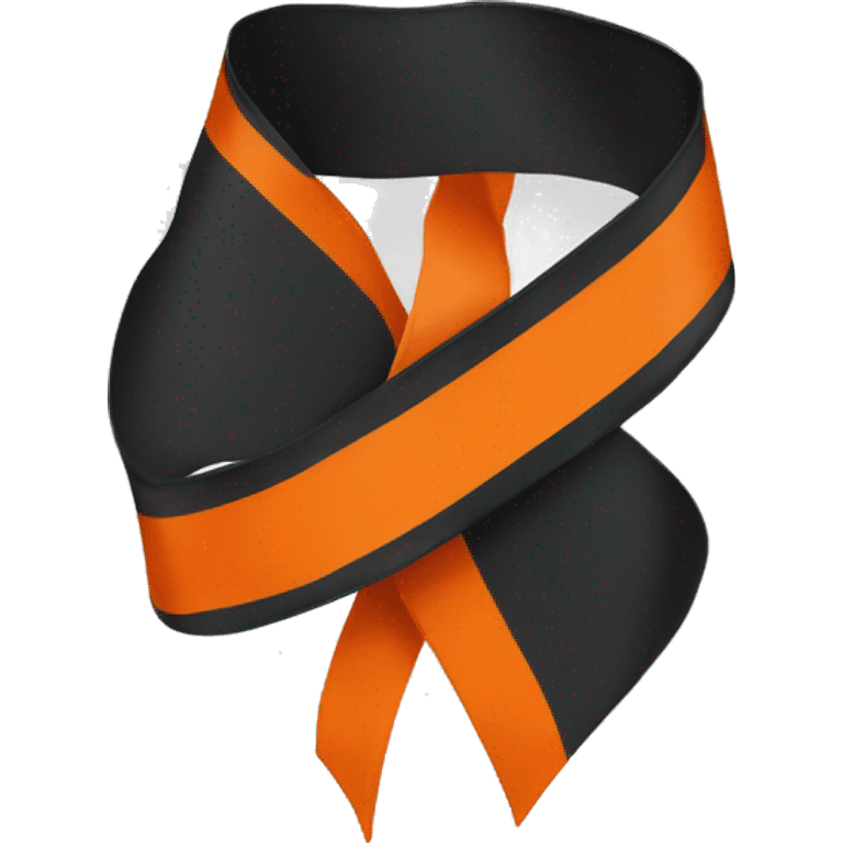 St. George's ribbon black and orange z emoji