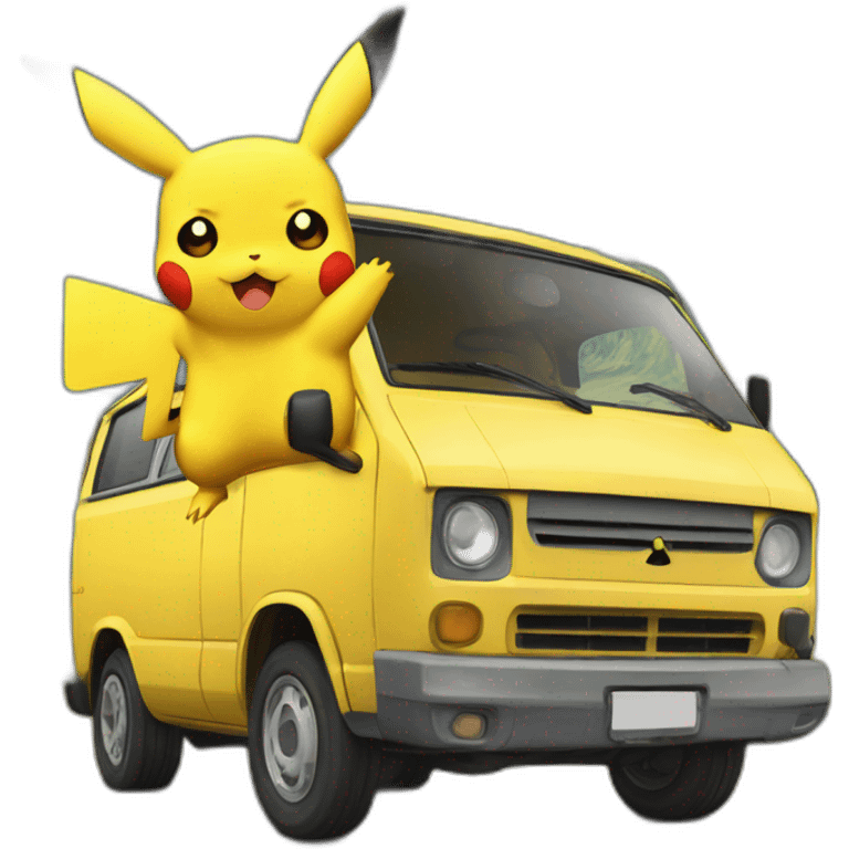 Pikachu van gogh emoji