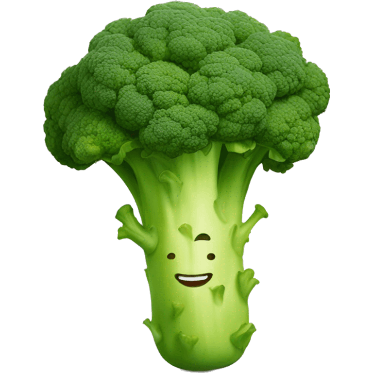 Broccoli and smileyface emoji