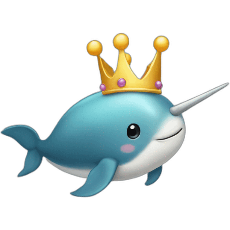 narwhal in a crown emoji