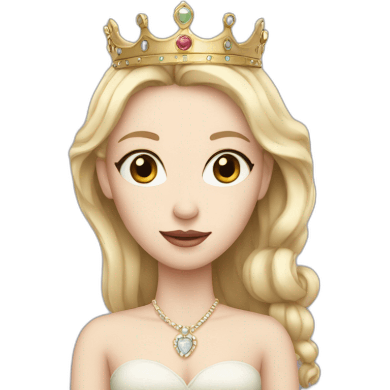 Queen girl with pale skin emoji