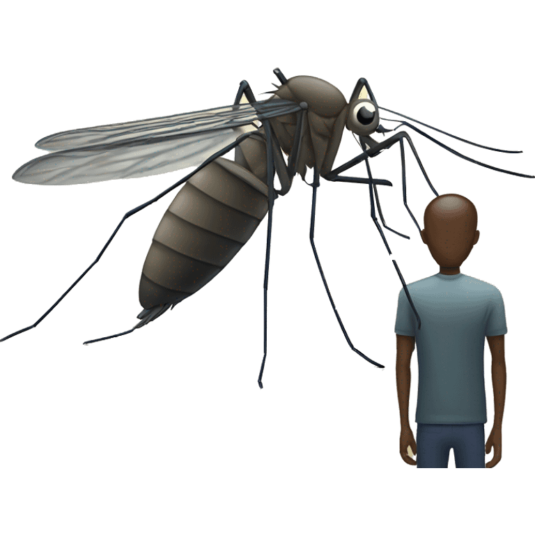 A mosquito sits on a man  emoji