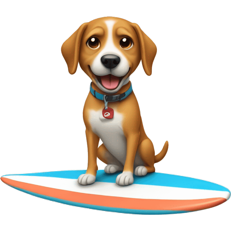 Surfing dog emoji