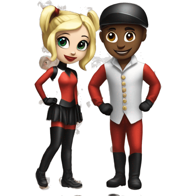 The Jockey and Harley Quinn  emoji