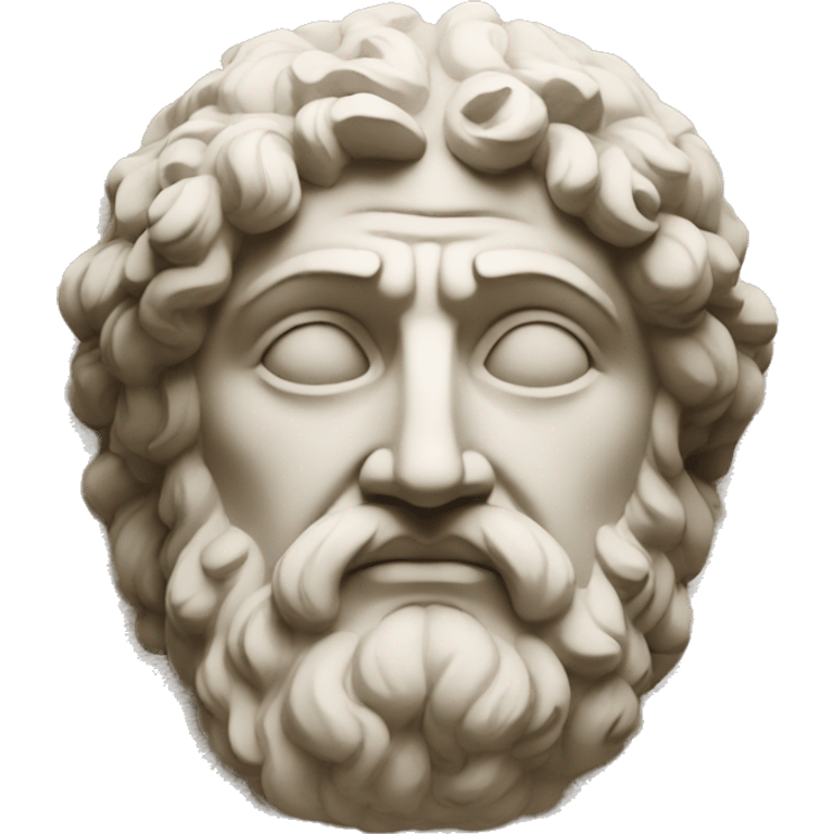 greek god face in stone emoji