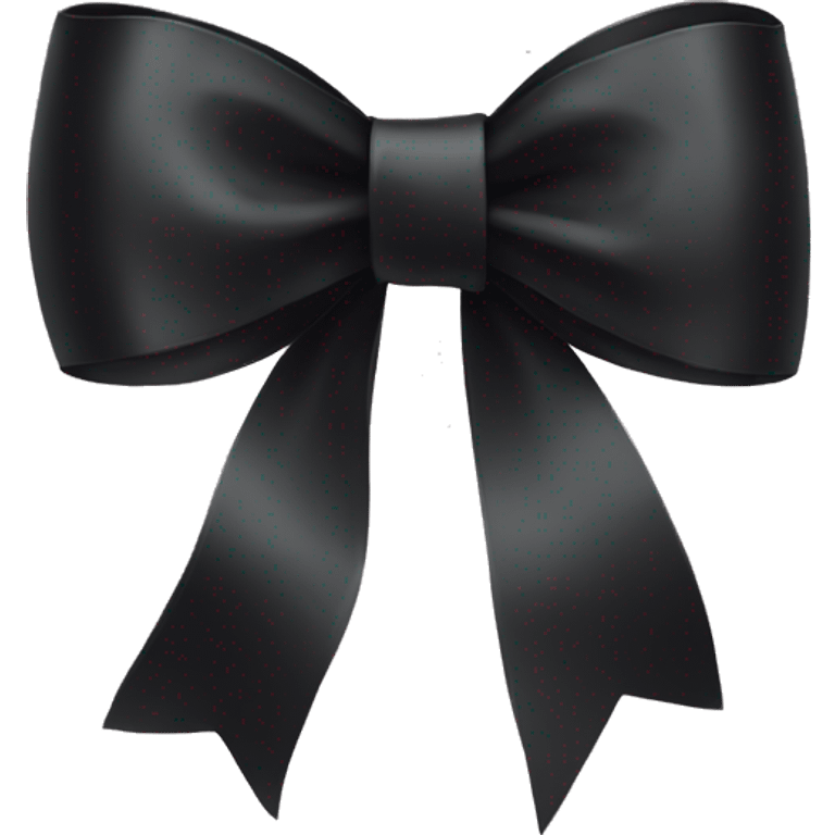 black ribbon bow emoji