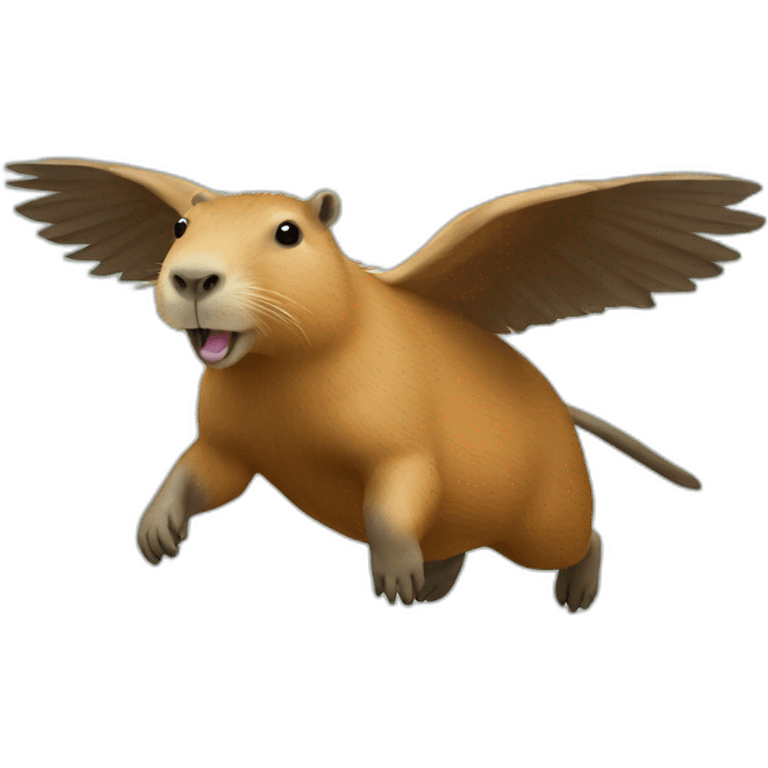 Capybara flying  emoji