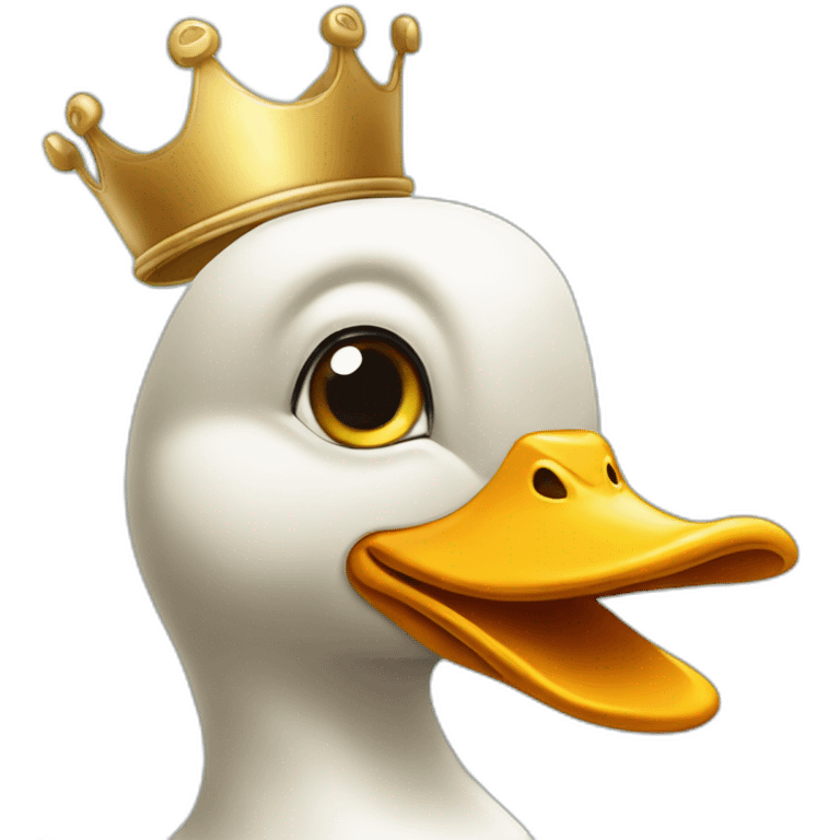 duck with monocle and Crown on the head emoji