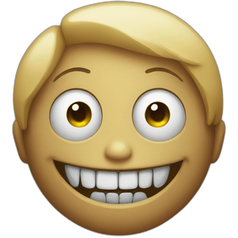 Creepy smile emoji