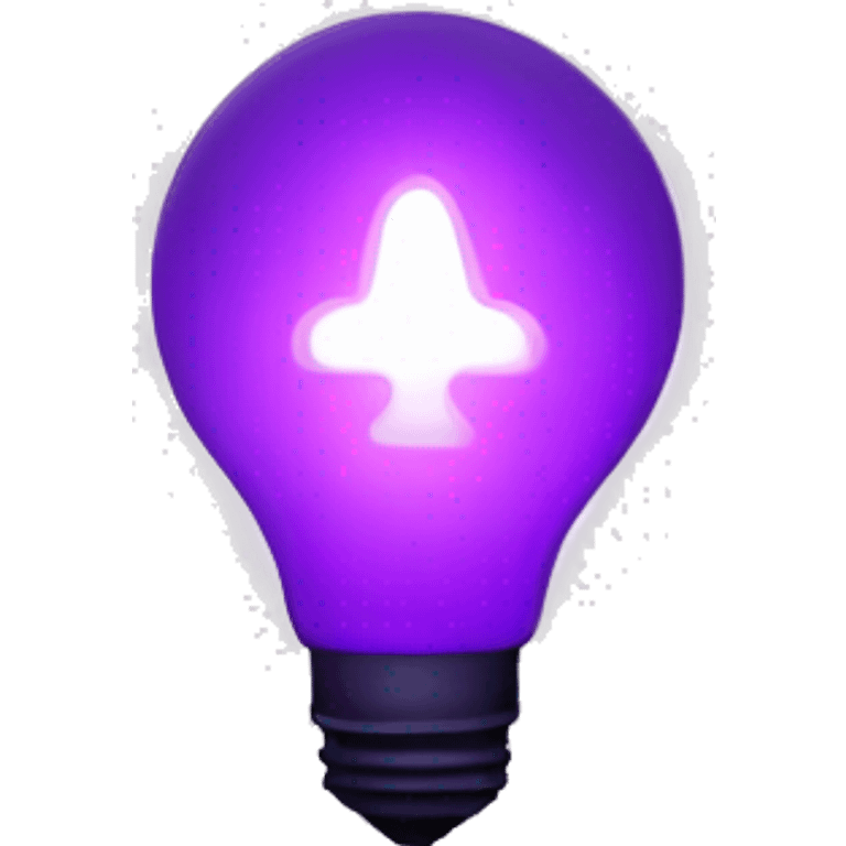 purple light shining upward emoji