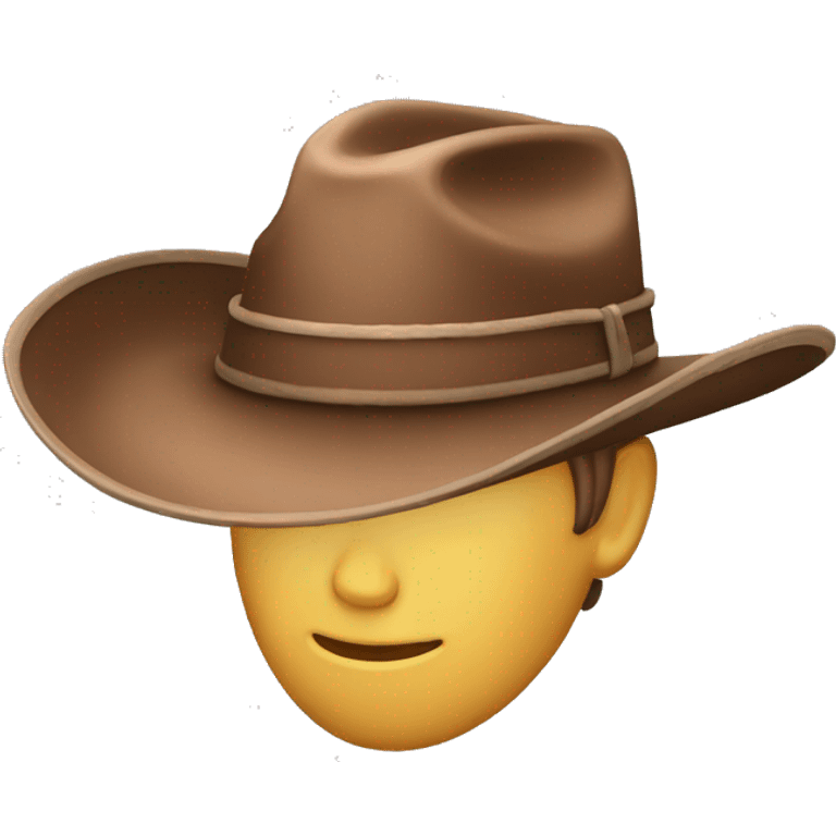 Blushing cowboy hat emoji