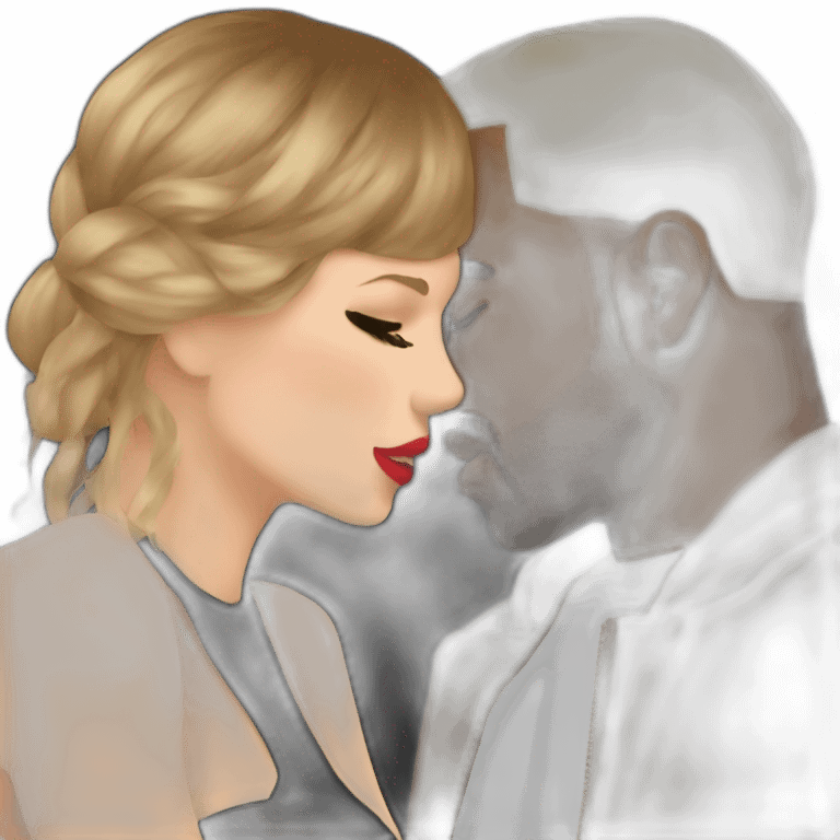 taylor swift and kanye west making out emoji