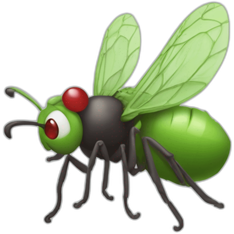 Une mouche sur une canette de monster emoji