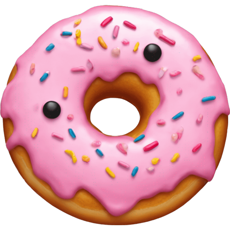 Donut with pink frosting and sprinkles emoji