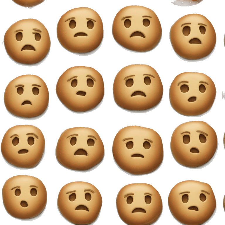 one pan de bono with a face  emoji