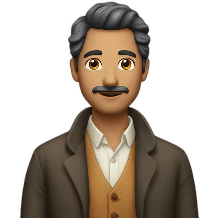 Smart man with Brahman Heritage emoji