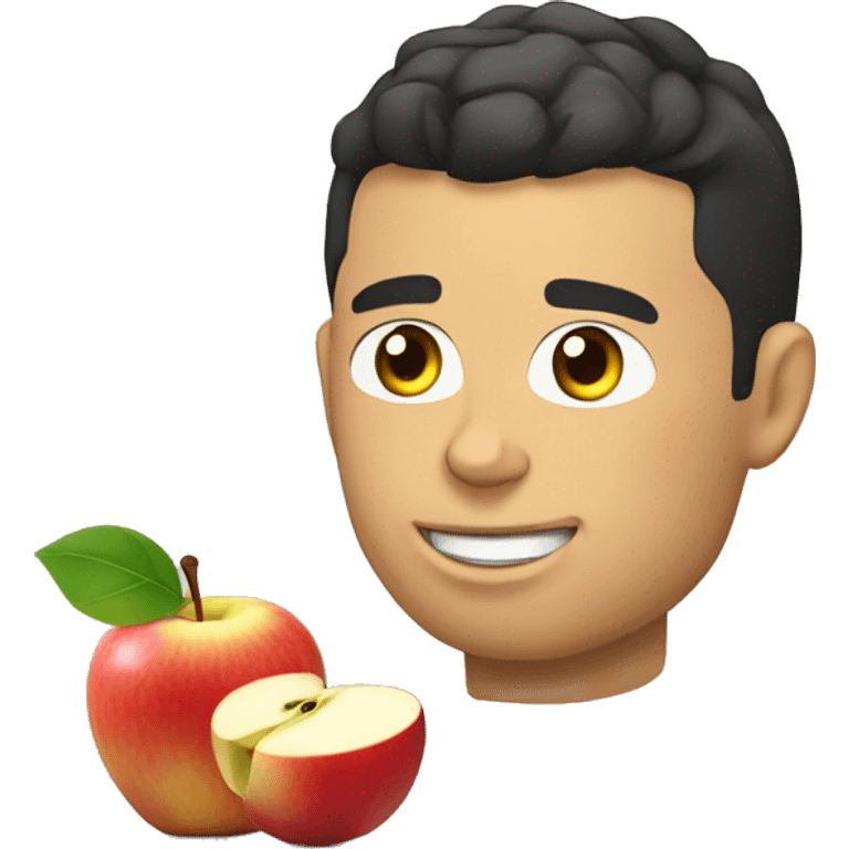 Ronaldo qui mange une pomme emoji