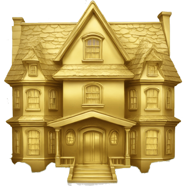 Stunning solid gold house emoji